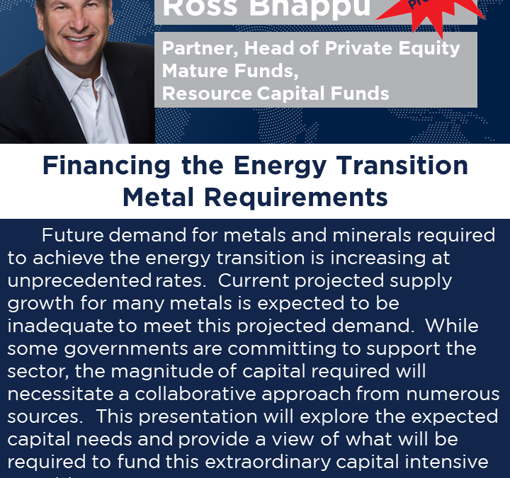 Financing the Energy Transition Metal Requirements – Hybrid Seminar