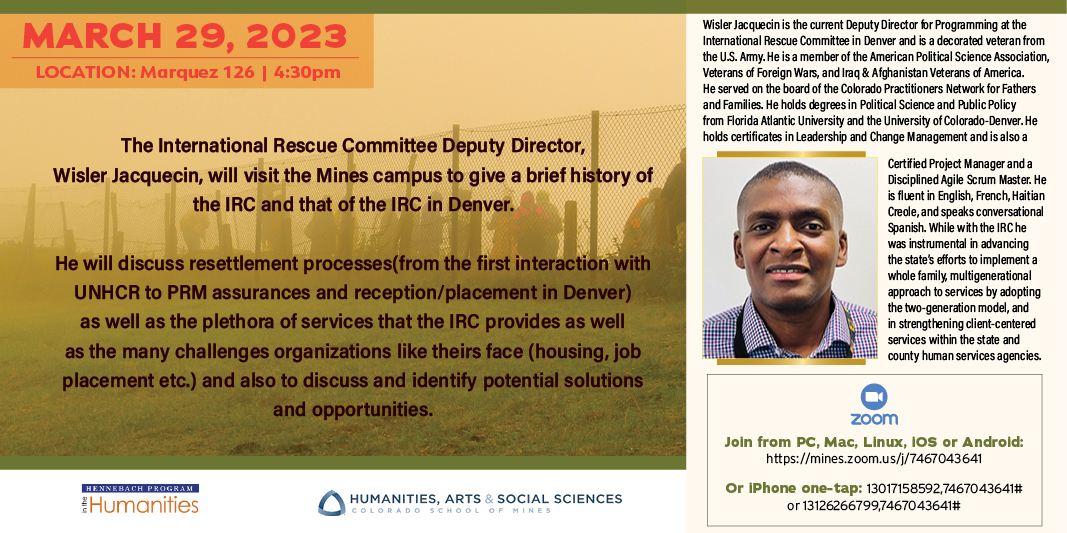 Hennebach Program Lecture: The International Rescue Committee at Mines