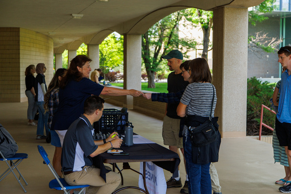 Mines first-year students checking in for Launch session