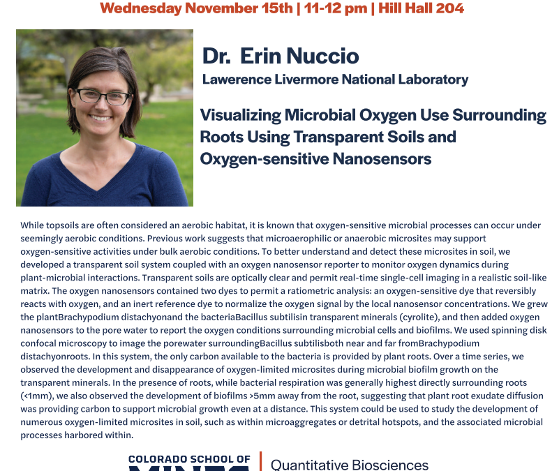 QBE Seminar Series – Dr. Erin Nuccio – 11am
