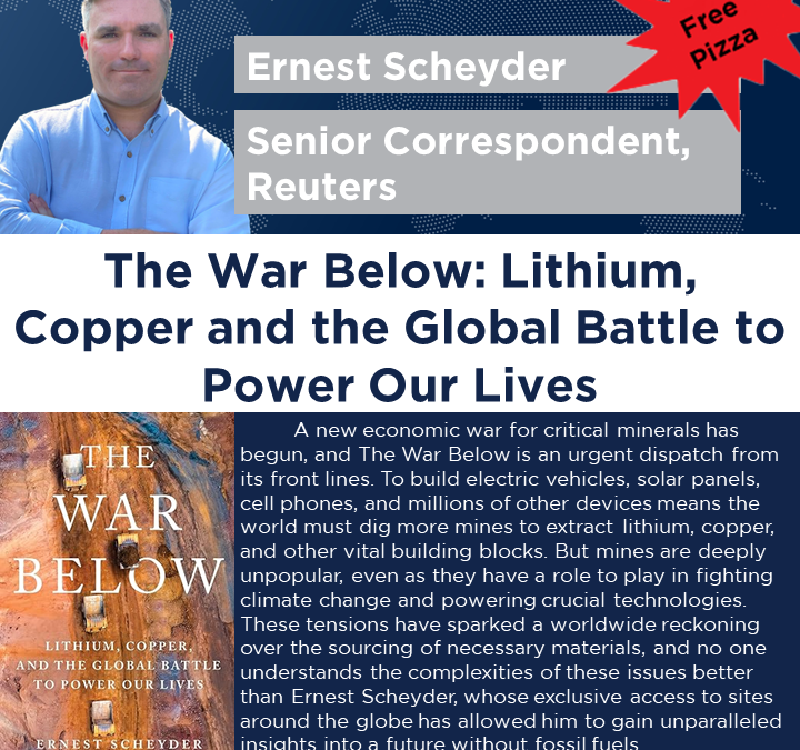 The War Below: Lithium, Copper, and the Global Battle to Power Our Lives – Book Launch
